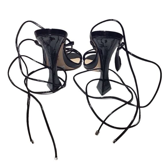 Schutz Black Arceli Sandal String Wrap Size 10 - Picture 5 of 10
